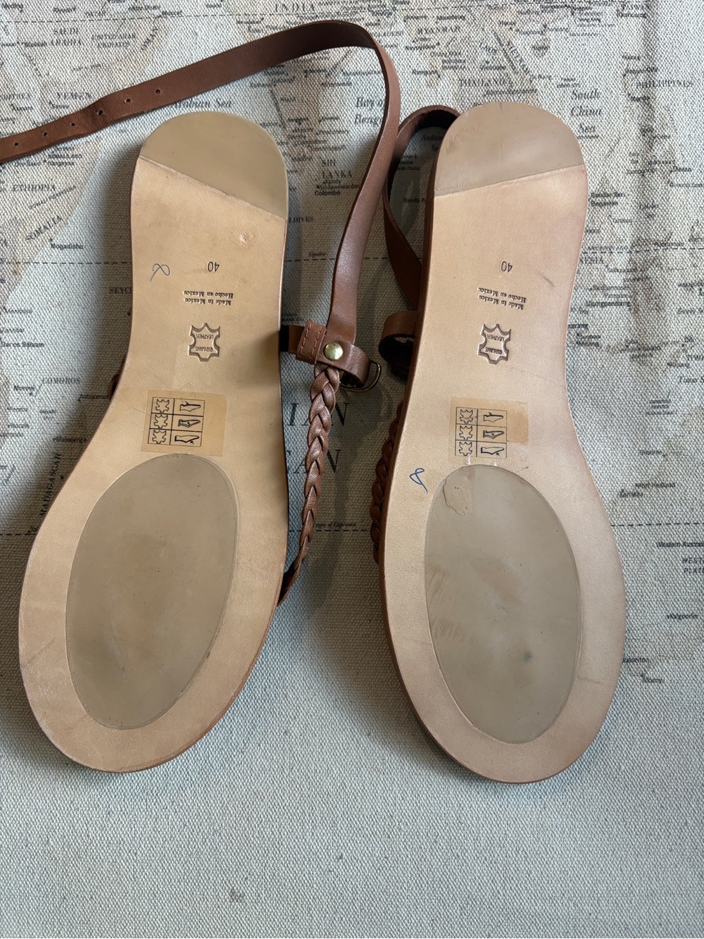 Jenni Kayne Leather Mila Sandal Size 40/9 (9.5) Saddle - Picture 12 of 14